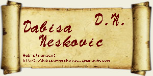 Dabiša Nešković vizit kartica